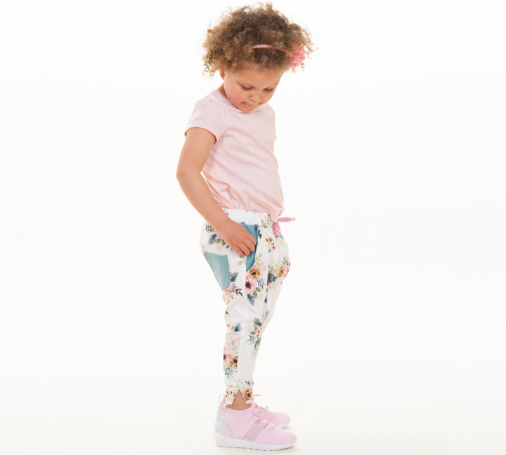 Sewing Pattern Kids Harem Pants DADO PDF Elastic Waist Pockets Sizes 12m-11y