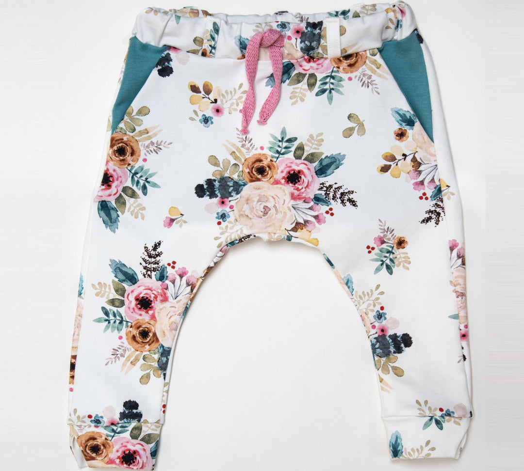 Sewing Pattern Kids Harem Pants DADO PDF Elastic Waist Pockets Sizes 12m-11y