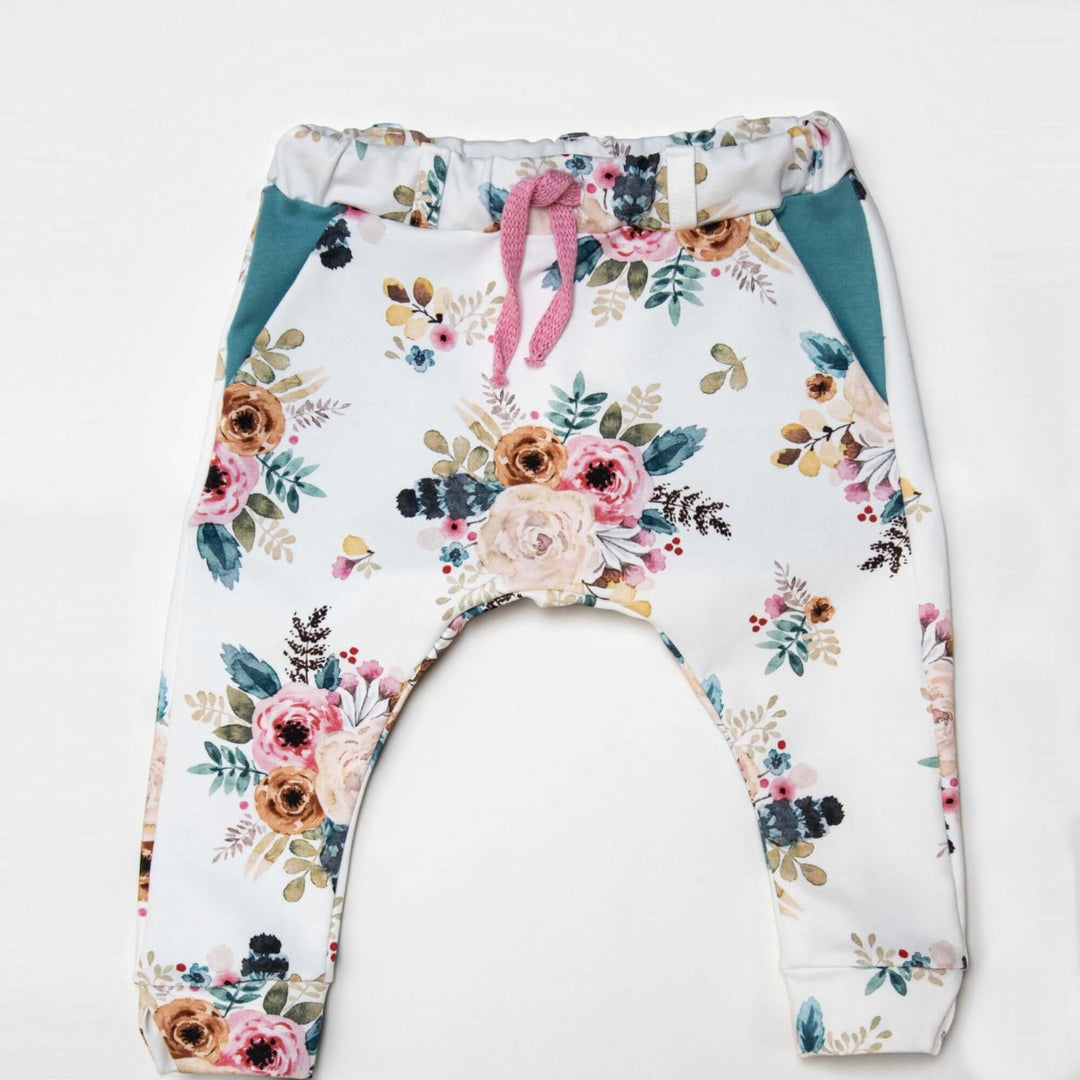 Hoodie Schnittmuster FLY DADO – Kinder Set 80/86–140/146, Hose ab 92/98 floral Jogginghose für Kinder.