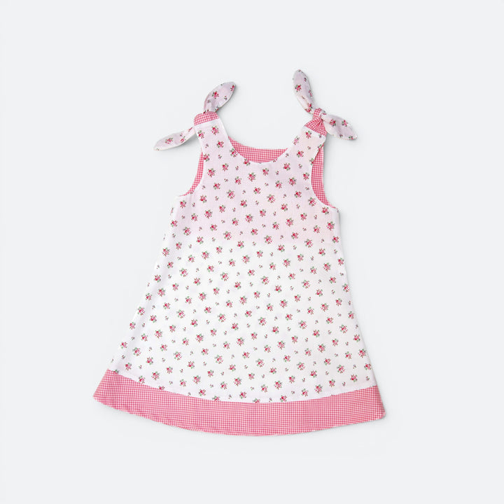 Tunika Kleid pdf Schnittmuster JULE ANTONIA STEFFI – 3-in-1 74/80–146/152 mit floralem Muster in Pink.