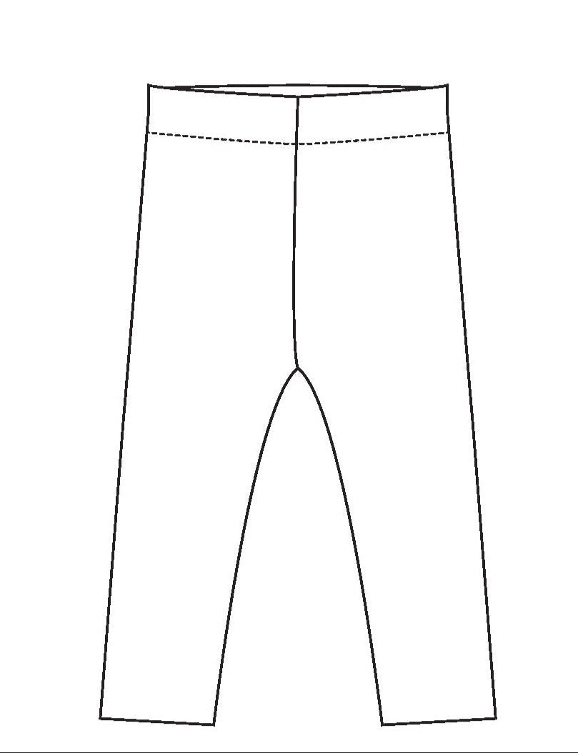 Schnittmuster Baby Kinder Leggings, Schnittzeichnung für leggiungs im PDF Format, Größe 80-146.