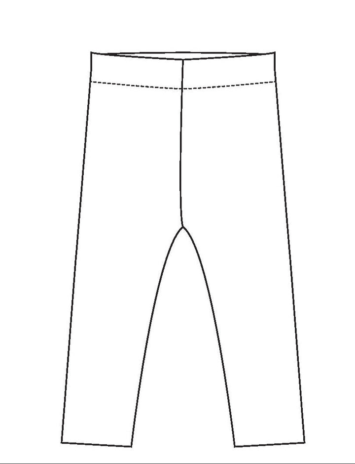 Schnittmuster Baby Kinder Leggings, Schnittzeichnung für leggiungs im PDF Format, Größe 80-146.