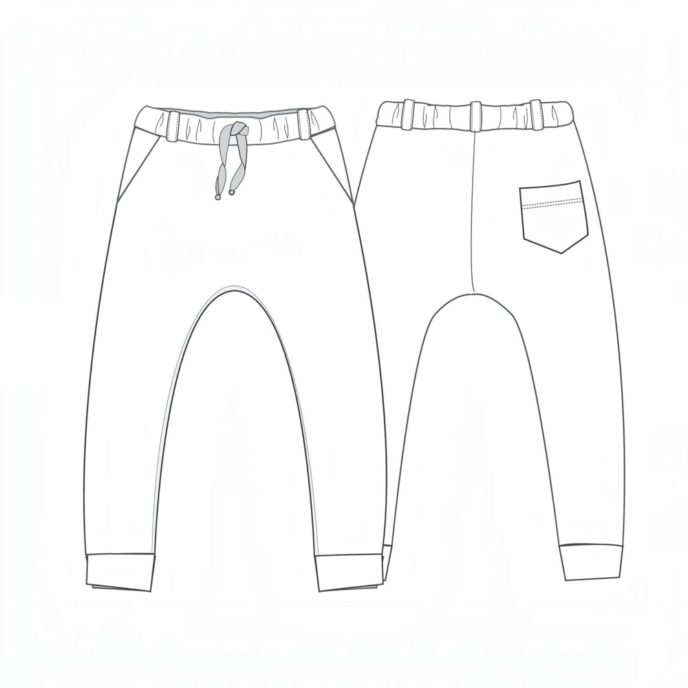 Einfaches Nähmuster – Digitaler Download – Kleinkind Haremshose PDF – Elastischer Bund & Taschen – Anleitung & Druckvorlage – Anfängerfreundliches DIY-Projekt