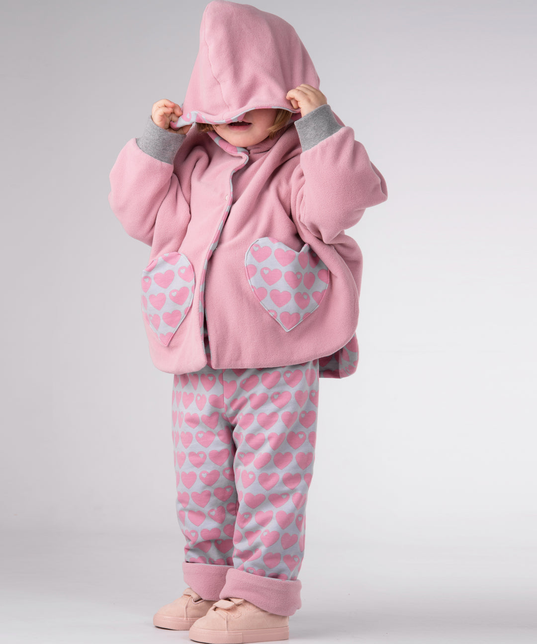 MARA + FIOCCO Mädchen Poncho Schnittmuster mit Kapuze + Ärmel Kombi Set