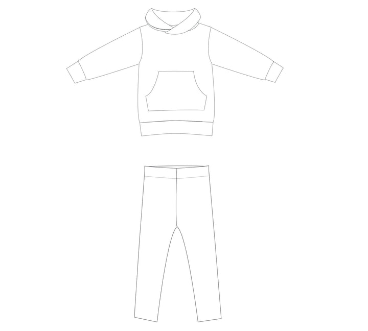 Schnittmuster Hoodie und Leggings ARWEN - Größen von 12 M bis 11 J