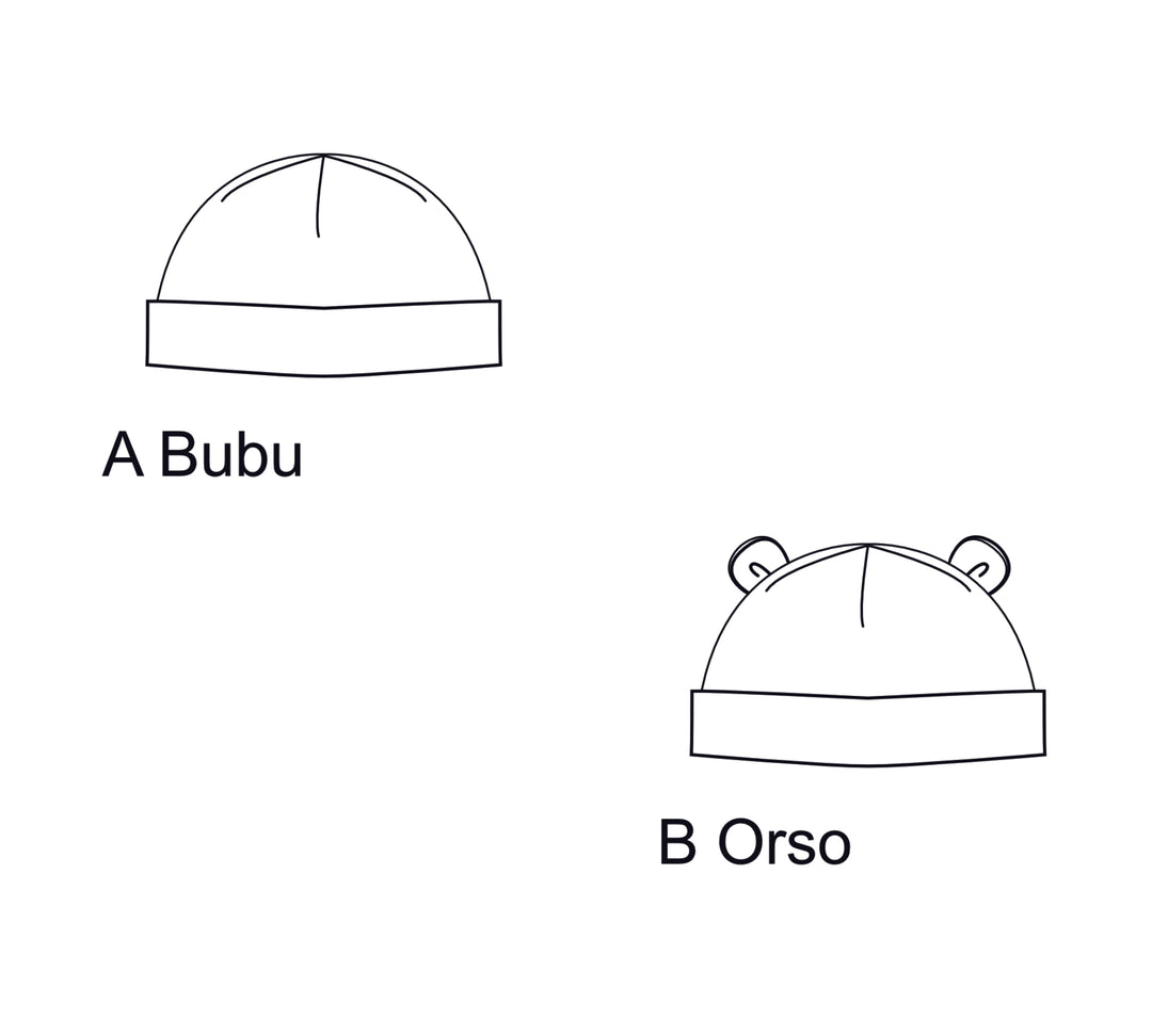 Reversible Baby Romper SAND + Baby Hat BUBU | PDF Sewing Pattern |  Sizes 1m-3y