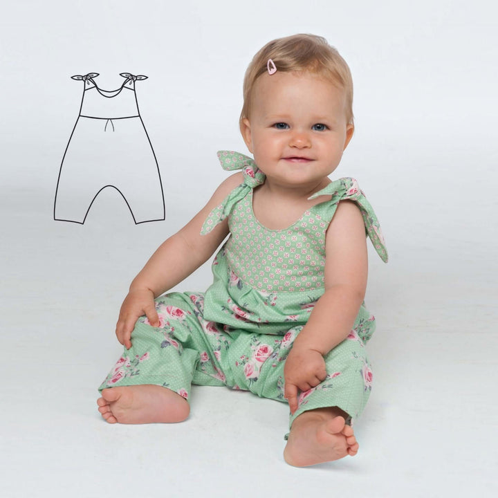 Baby Overall PDF Schnittmuster LUNA CHARLOTTE – 2-in-1 Set 50/56–86/92