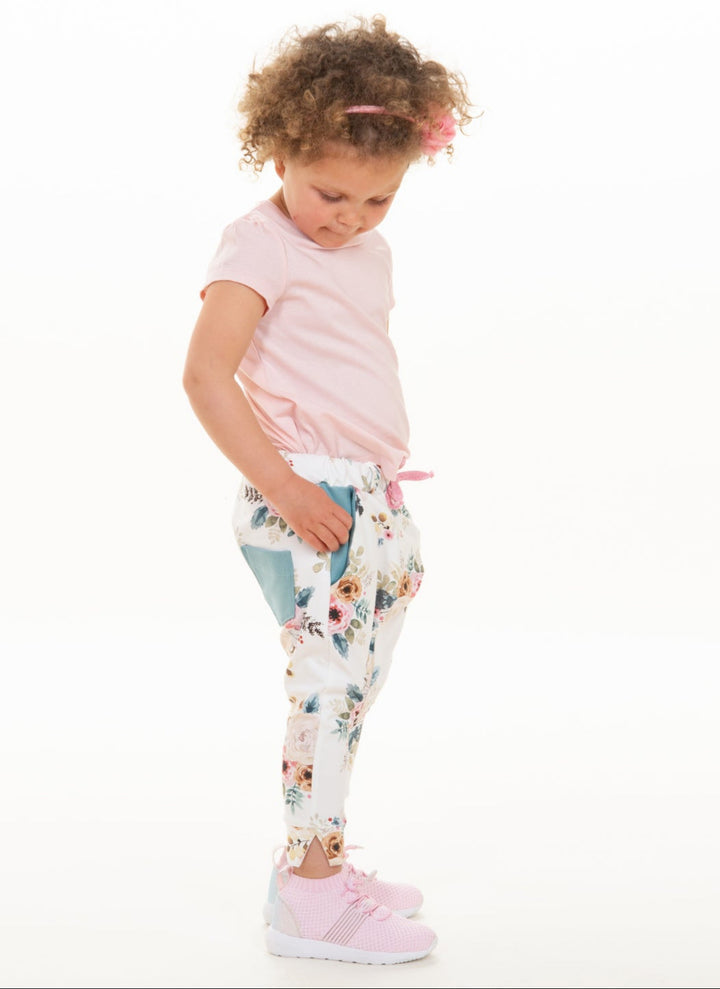 Baby Sweatpants Sewing Pattern PDF – Toddler Girl Pants with Elastic Waistband &amp; Pockets – Beginner-Friendly Instructions – Sewing Sweatpants DADO
