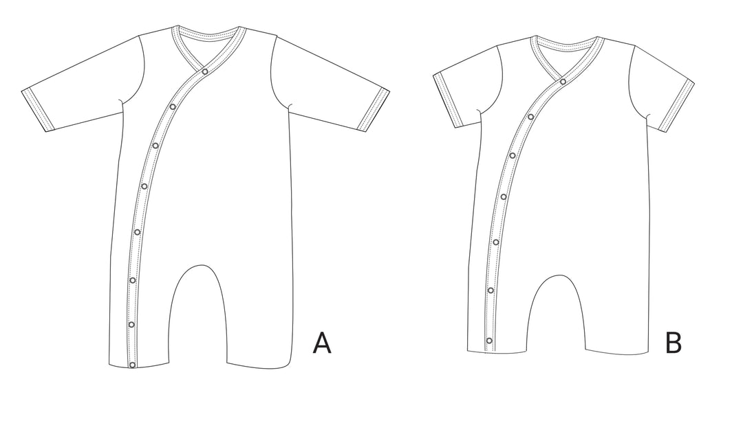 Baby Romper Sewing Pattern PDF – Long Sleeve, Simple Design – Newborn Outfit Sewing – Sewing Pattern Download – Perfect as a Baby Gift LEON