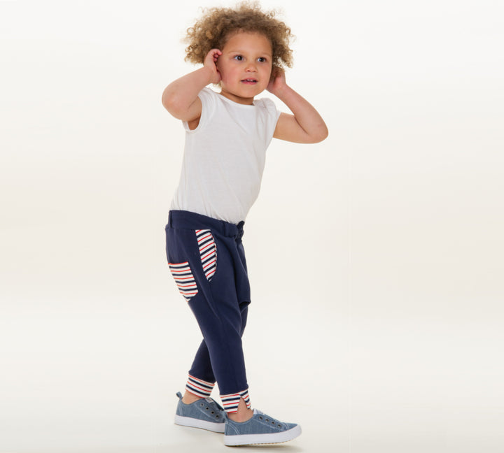 Sewing Pattern Kids Harem Pants DADO PDF Elastic Waist Pockets Sizes 12m-11y