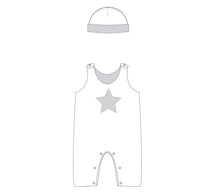 Reversible Baby Romper SAND + Baby Hat BUBU | PDF Sewing Pattern |  Sizes 1m-3y