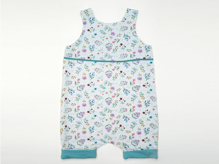 Digital Sewing Pattern Baby Romper Tutorial Complete Photo Instructions Beginner Friendly Project Summer Outfit Design Multiple Size Options Printable PDF Format Step By Step Guide Easy To Follow Instructions Infant Hat Set Perfect Handmade