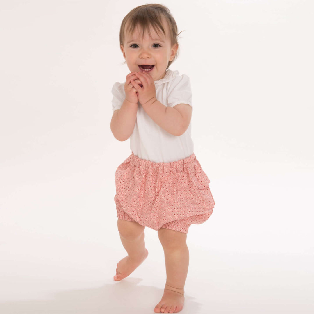 Schnittmuster Baby Pumphose EMI PDF Rüschen ohne Mittelnaht