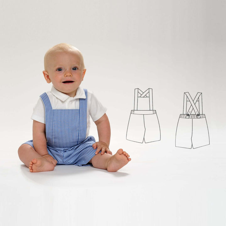Schnittmuster Kleinkind Latzhose MAX PDF 2 in 1 - Kindermodel mit Latzhose und Schnittmustern.
