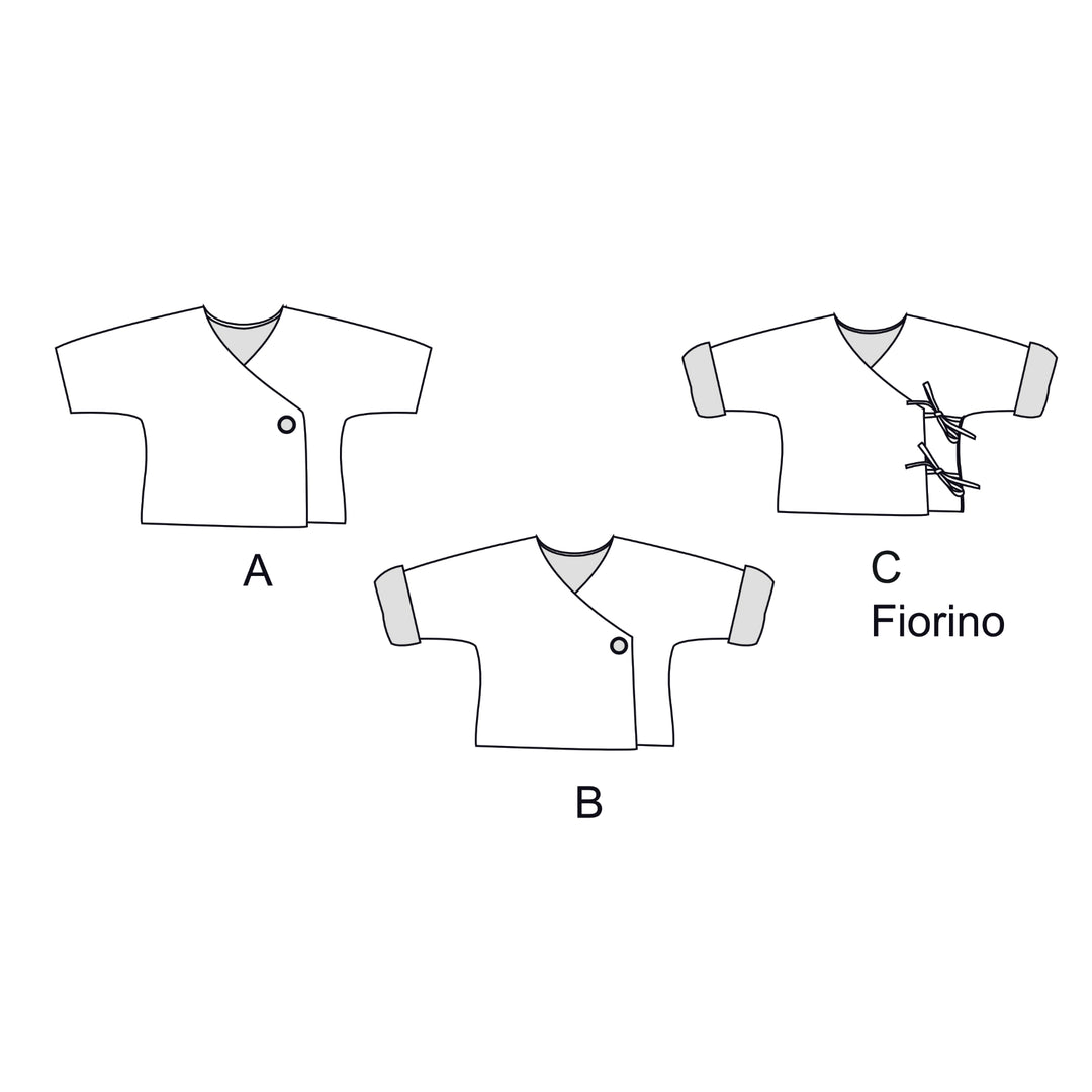 Sewing Pattern Baby Jacket FIORINO 3 in 1 PDF Sizes 0m-2y