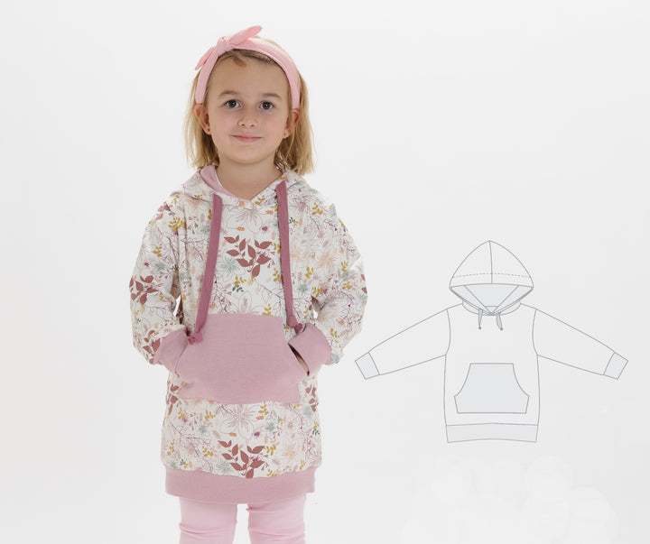 ARWEN tunic sweatshirt pattern in 2 variations, ebook pdf