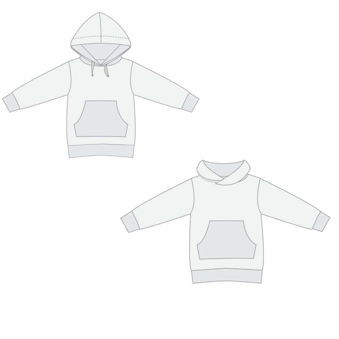 ARWEN tunic sweatshirt pattern in 2 variations, ebook pdf