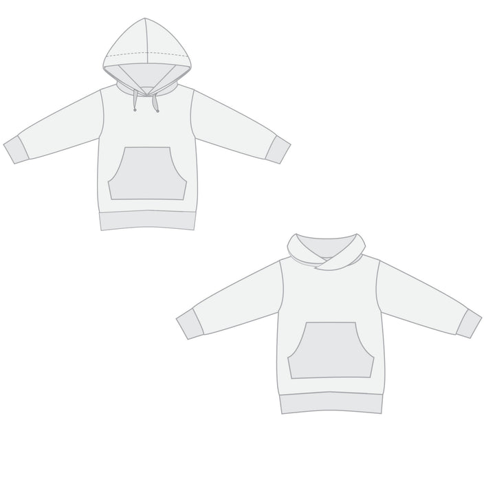 ARWEN tunic sweatshirt pattern in 2 variations, ebook pdf