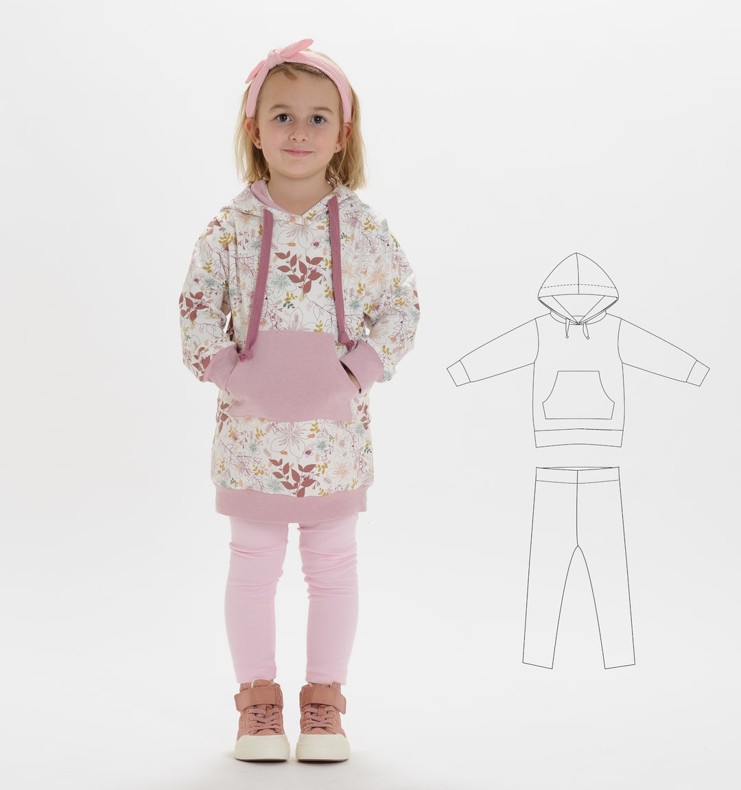 ARWEN Hoodie & Leggings Schnittmuster - Größen von 12 M bis 11 J