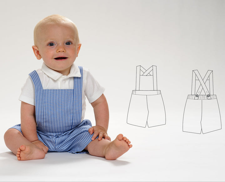 Schnittmuster Kleinkind Latzhose Professionelles Schnittmuster Download Baby Latzhose Design Digitaler Nähleitfaden Säuglings Pinafore Anleitung Mehrere Größen verfügbar Lange und kurze Optionen Komplette Anleitungen Fortgeschrittenes Nähprojekt Ressource Kleidung Nähen Kollektion Kleinkind Overall