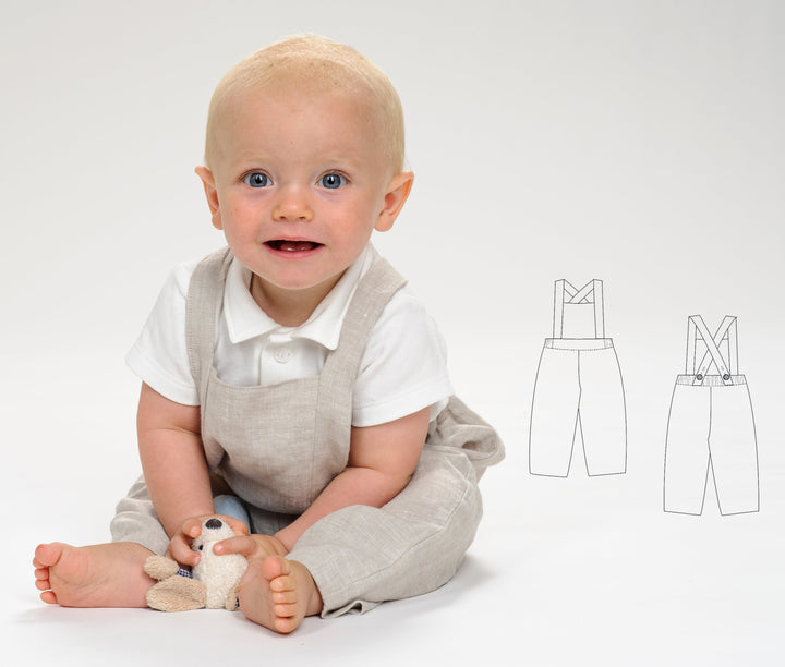 Schnittmuster Kleinkind Latzhose - Professionelles Schnittmuster Download Baby Latzhose Design Digitaler Nähleitfaden Säuglings Pinafore Anleitung Mehrere Größen verfügbar Lange und kurze Optionen Komplette Anleitungen Fortgeschrittenes Nähprojekt Ressource Kleidung Nähen Kollektion Kleinkind Overall