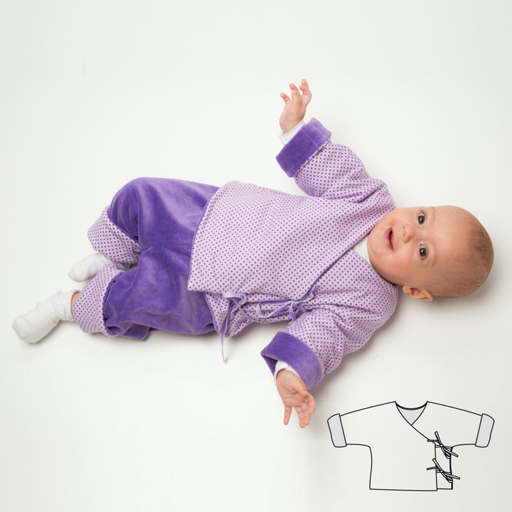 Sewing Pattern Baby Jacket FIORINO 3 in 1 PDF Sizes 0m-2y