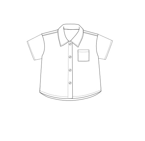 Schnittmuster Hemd für Baby und Kinder TOM Jungen Langarm und Kurzarm