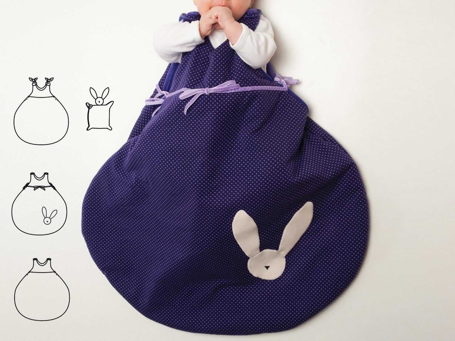 schnittmuster schlafsack mit beinen kostenlos Schnittmuster Baby Schlafsack + Kuscheltier – Patternforkids