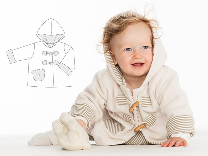 Baby und Kinder Jacke warm gefüttert mit Kapuze BRIO Schnittmuster Ebook pdf Schnittmuster PDF Ebook download Patternforkids 