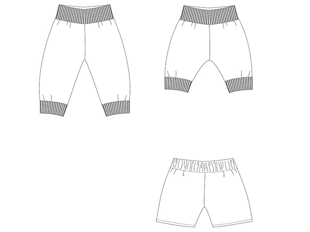 Digitales Baby Schnittmuster Download Haremhose Nähanleitung Mehrere Größenoptionen Neugeborene bis Kleinkind Design Einfache DIY Anleitung Elastischer Bund Detail Bündchen Knöchelstil Perfekte Handgemachte Geschenkidee Komplette Fotoanleitung Paket Handarbeitsprojekt