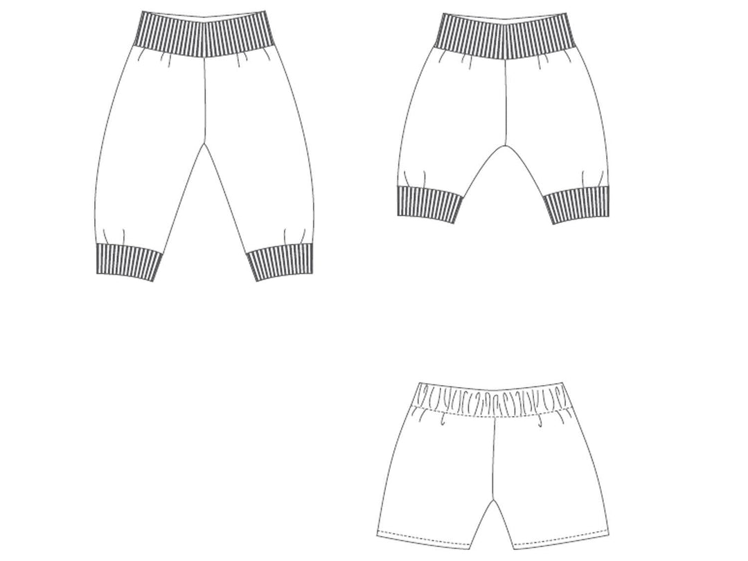 Digitales Baby Schnittmuster Download Haremhose Nähanleitung Mehrere Größenoptionen Neugeborene bis Kleinkind Design Einfache DIY Anleitung Elastischer Bund Detail Bündchen Knöchelstil Perfekte Handgemachte Geschenkidee Komplette Fotoanleitung Paket Handarbeitsprojekt