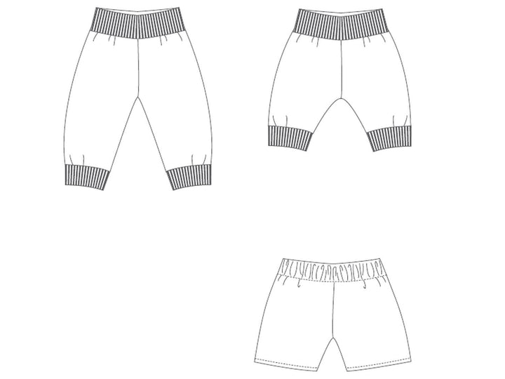 Digitales Baby Schnittmuster Download Haremhose Nähanleitung Mehrere Größenoptionen Neugeborene bis Kleinkind Design Einfache DIY Anleitung Elastischer Bund Detail Bündchen Knöchelstil Perfekte Handgemachte Geschenkidee Komplette Fotoanleitung Paket Handarbeitsprojekt
