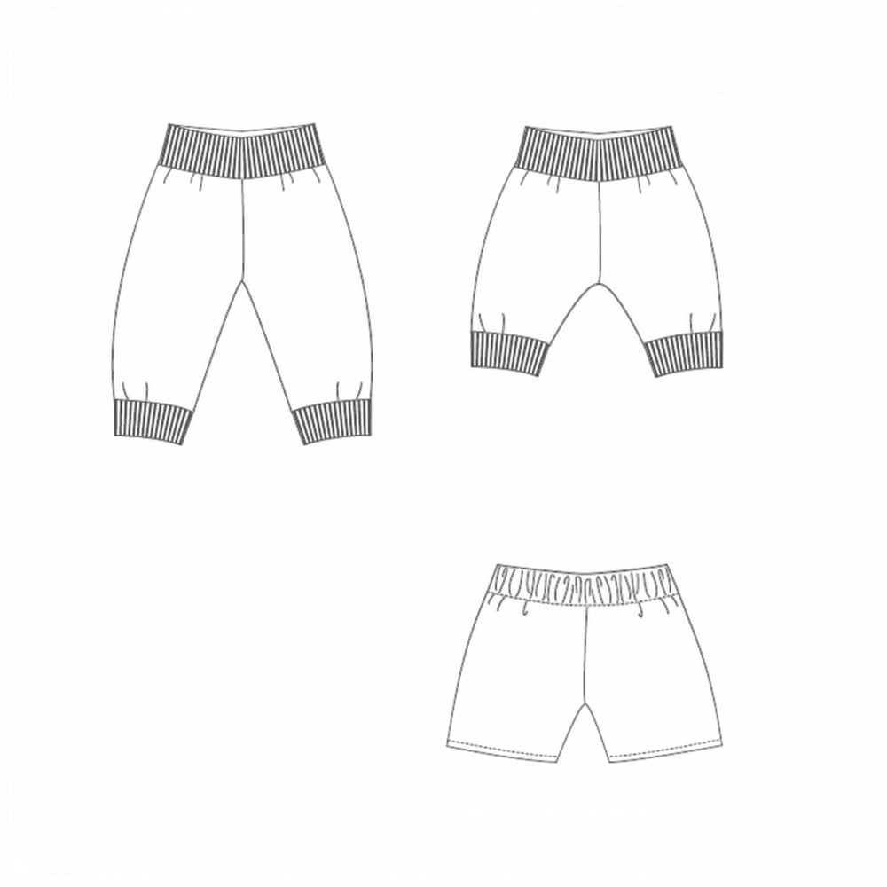 Digitales Baby Schnittmuster Download Haremhose Nähanleitung Mehrere Größenoptionen Neugeborene bis Kleinkind Design Einfache DIY Anleitung Elastischer Bund Detail Bündchen Knöchelstil Perfekte Handgemachte Geschenkidee Komplette Fotoanleitung Paket Handarbeitsprojekt