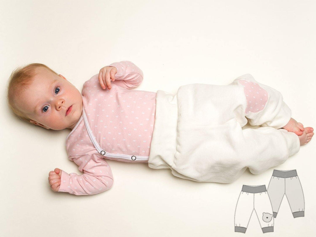 BEBE Baby Hose mit Bündchen Schnittmuster Ebook pdf Schnittmuster PDF Ebook download Patternforkids 