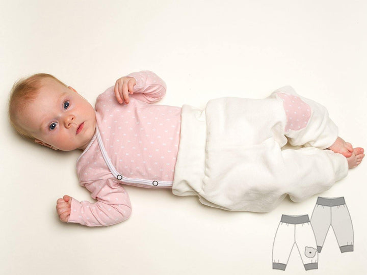 BEBE Baby Hose mit Bündchen Schnittmuster Ebook pdf Schnittmuster PDF Ebook download Patternforkids 