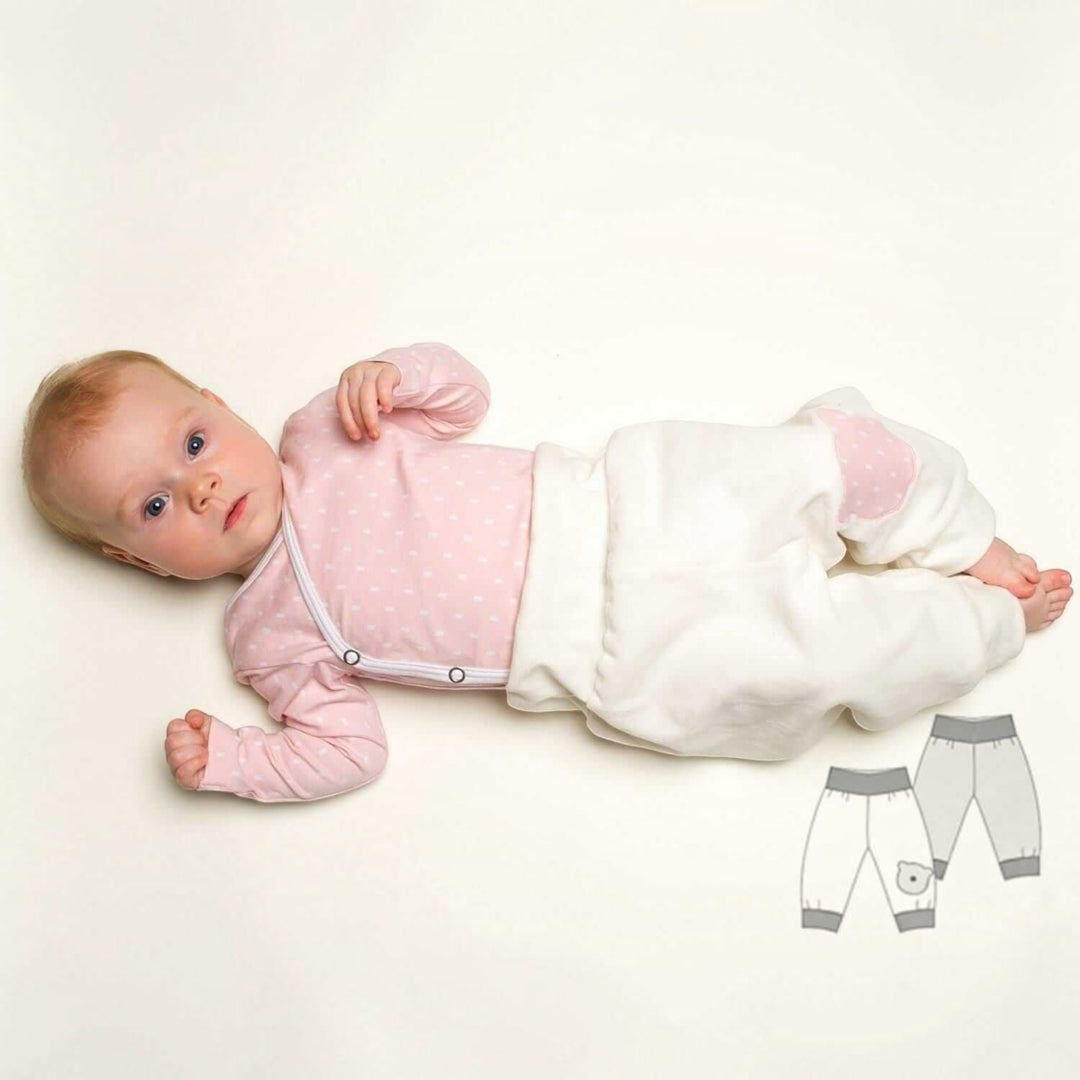 BEBE Baby Hose mit Bündchen Schnittmuster Ebook pdf Schnittmuster PDF Ebook download Patternforkids