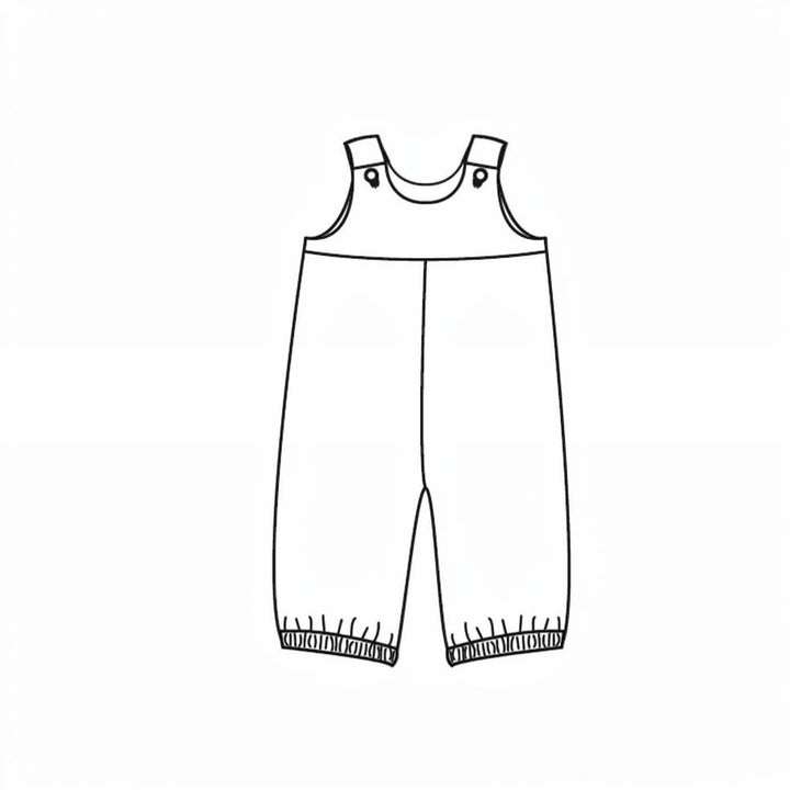 Baby Latzhosen Schnittmuster Digitaler Download Nähprojekt Bundle Drei Stilvarianten Wendeoverall Design Knopfträger Option Elastischer Saum Detail Sommer Babykleidung Größenbereich Neugeboren bis fünf Jahre Anfängerfreundliche Anleitung mit Foto
