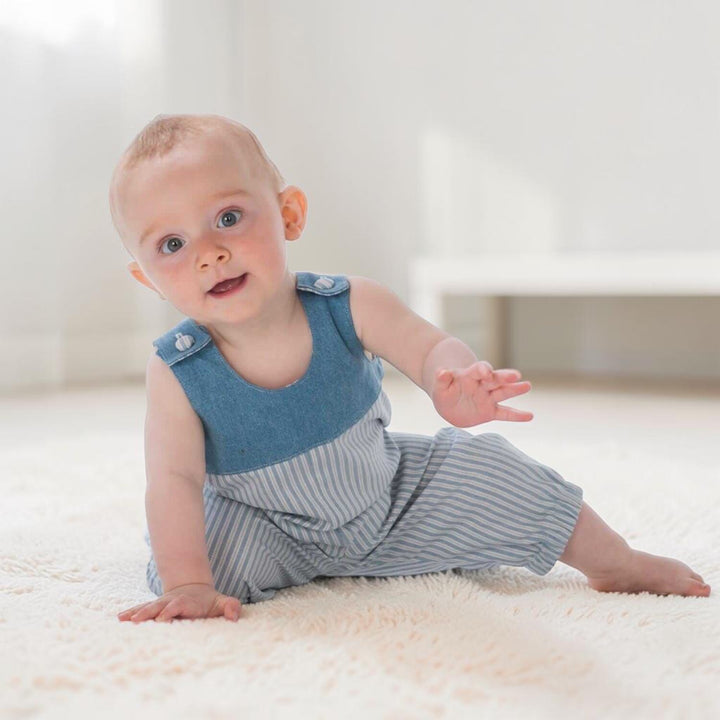 Baby Latzhosen Schnittmuster Digitaler Download Nähprojekt Bundle Drei Stilvarianten Wendeoverall Design Knopfträger Option Elastischer Saum Detail Sommer Babykleidung Größenbereich Neugeboren bis fünf Jahre Anfängerfreundliche Anleitung mit Foto