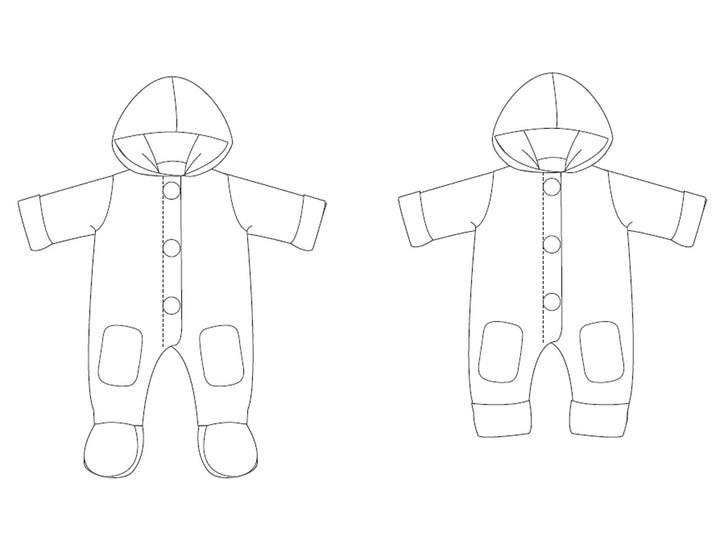 DORIAN Baby Overall gefüttert Schnittmuster Ebook pdf Schnittmuster PDF Ebook download Patternforkids 