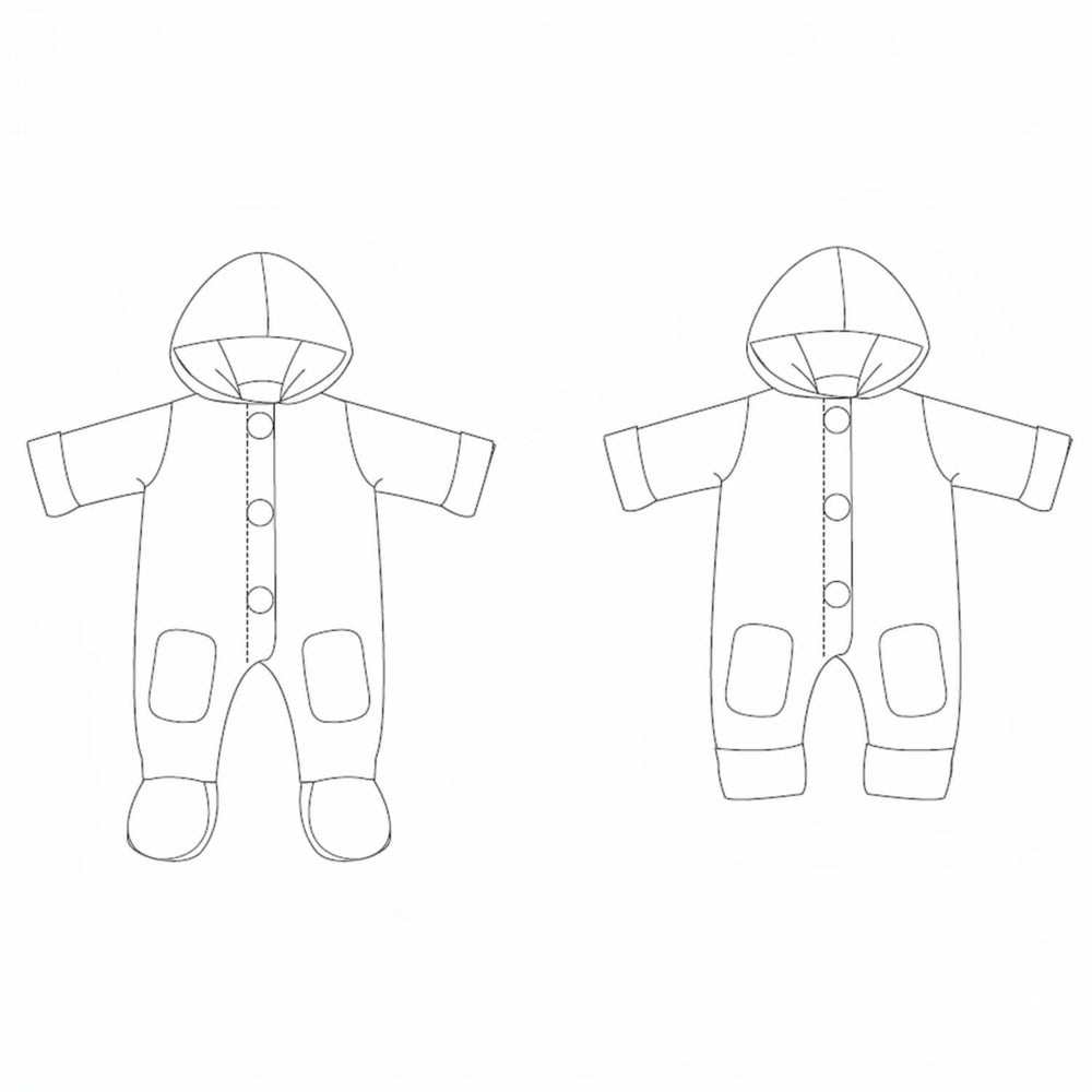 DORIAN Baby Overall gefüttert Schnittmuster Ebook pdf Schnittmuster PDF Ebook download Patternforkids