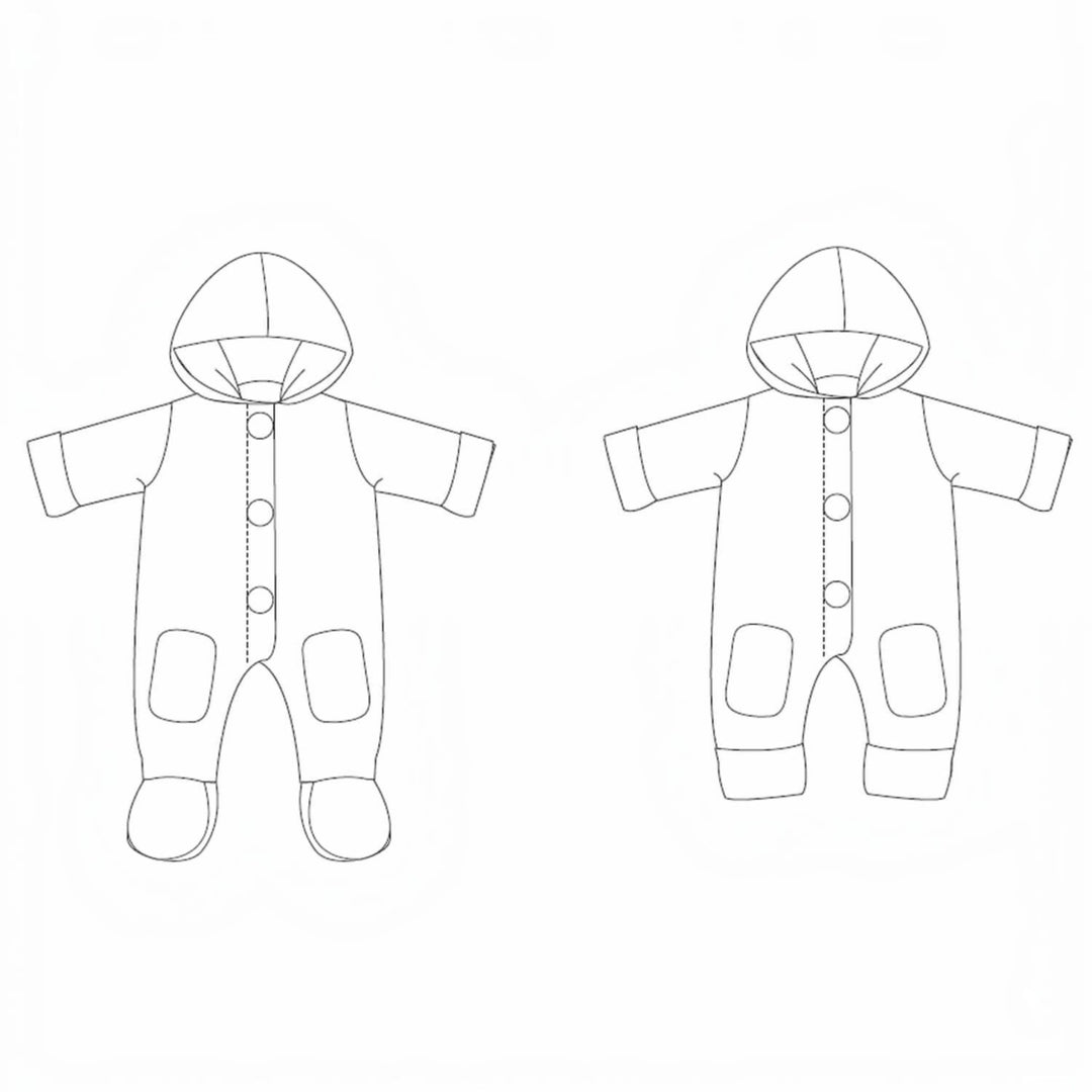 DORIAN Baby Overall gefüttert Schnittmuster Ebook pdf Schnittmuster PDF Ebook download Patternforkids