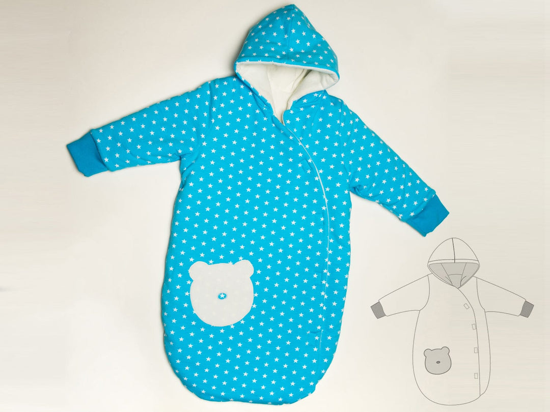 Kinder Schlafsack Pucksack NEVIO Schnittmuster Ebook PDF Gr. 50 - 104 Schnittmuster PDF Ebook download Patternforkids 