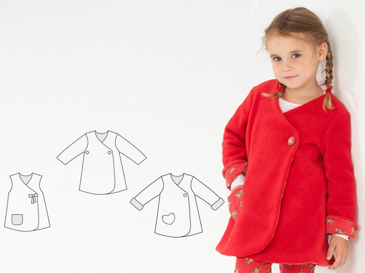 LENA Baby Mädchen Jacke Schnittmuster Ebook PDF Schnittmuster PDF Ebook download Patternforkids 
