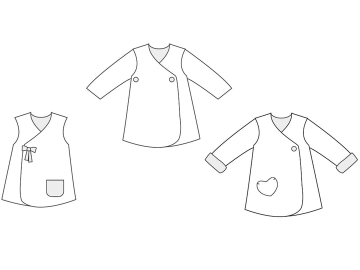 LENA Baby Mädchen Jacke Schnittmuster Ebook PDF Schnittmuster PDF Ebook download Patternforkids 
