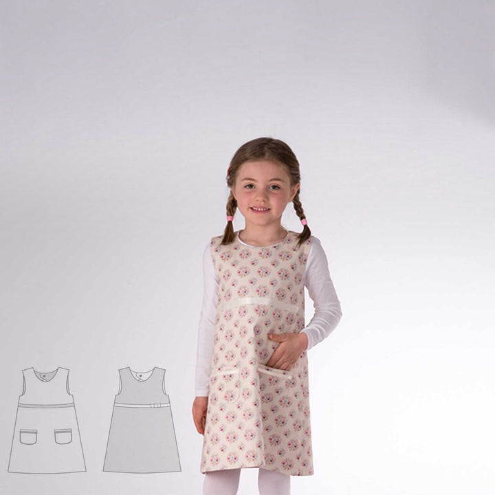 Mädchen Kleid mit Tropfenausschnitt ELENA Schnittmuster Ebook pdf Schnittmuster PDF Ebook download Patternforkids