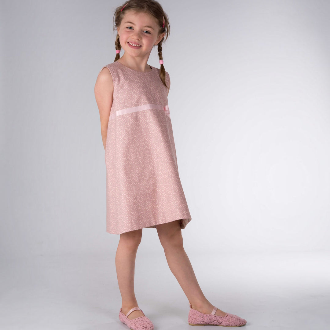 Mädchen Kleid mit Tropfenausschnitt ELENA Schnittmuster Ebook pdf Schnittmuster PDF Ebook download Patternforkids