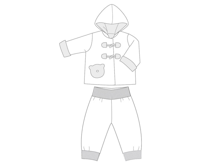 Schnittmuster Babyset Kombi Baby Jacke + Hose BRIO + LUCCA Ebook pdf Schnittmuster PDF Ebook download Patternforkids 