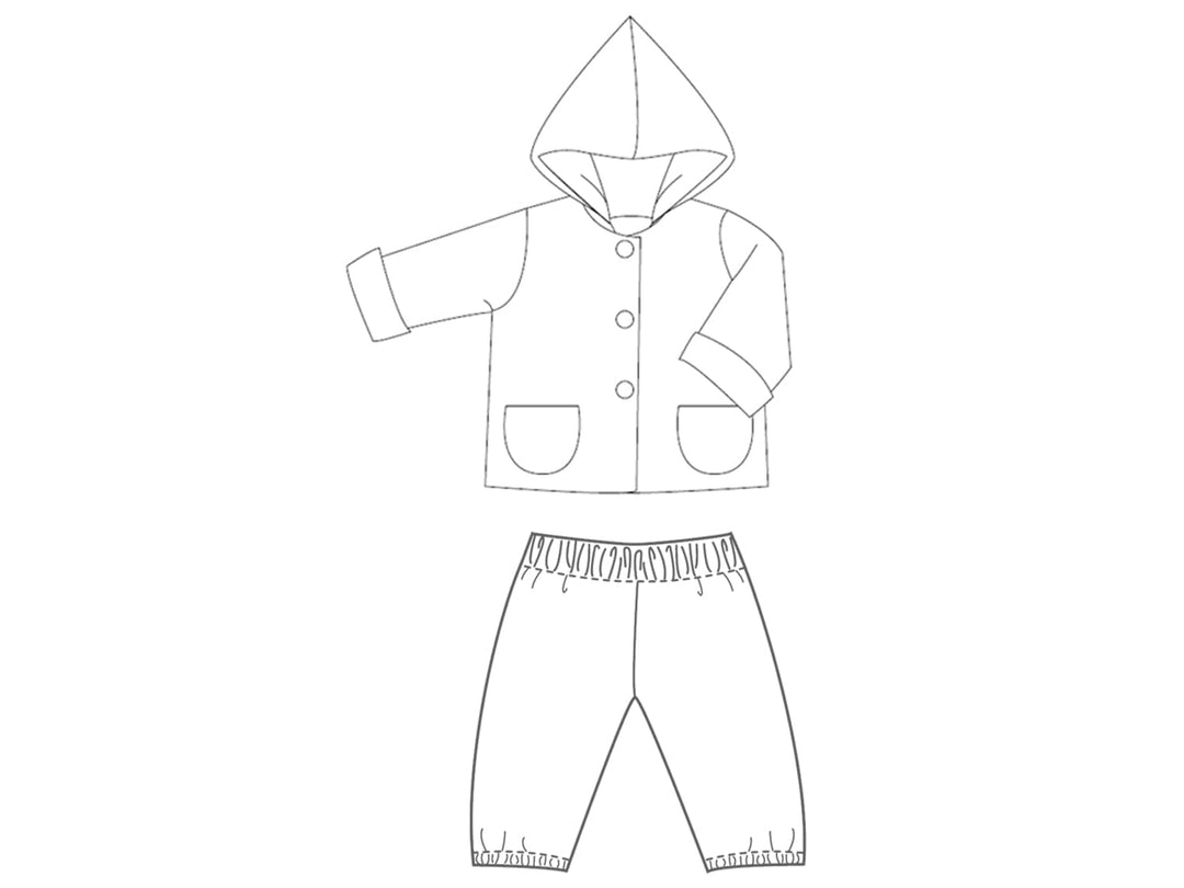 Set Baby Jacke und Hose TORINO + TORETTO Schnittmuster Ebook pdf Größen: 56/62, 68/74, 80/86, 92/98 Schnittmuster PDF Ebook download Patternforkids 