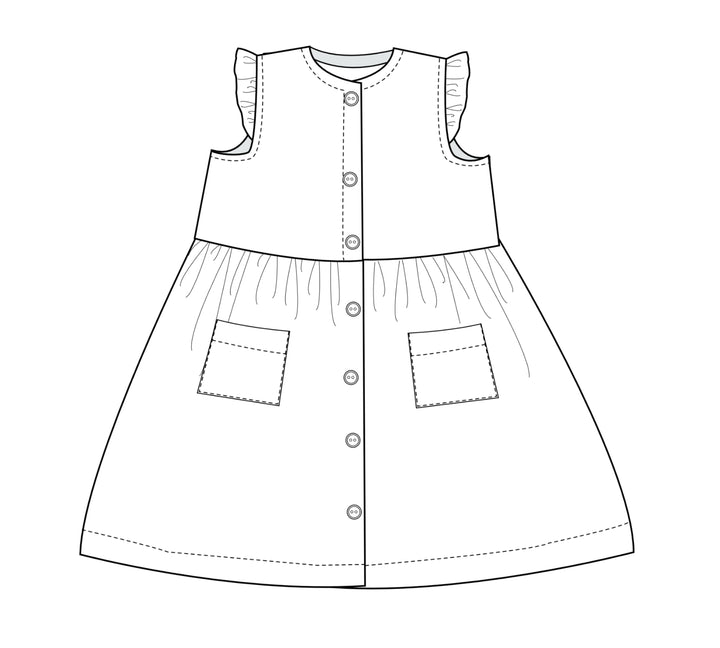 Schnittmuster Sommer Mädchenkleid  MIMI PDF 2 in 1