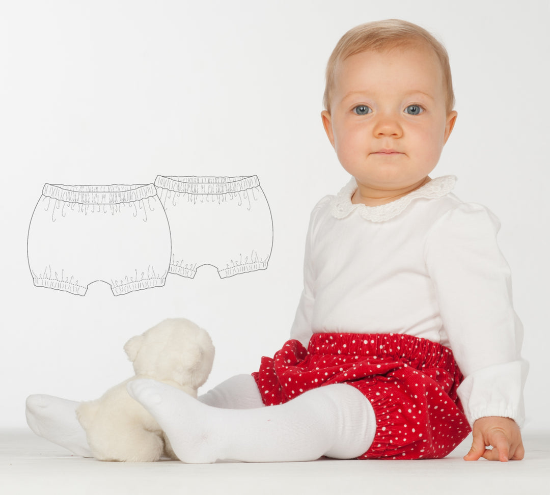Baby Set Sewing Pattern | Tunic dress & bloomers pants PDF | Sizes 3m–4y | Easy Beginner Outfit | Comfy Baby Clothes